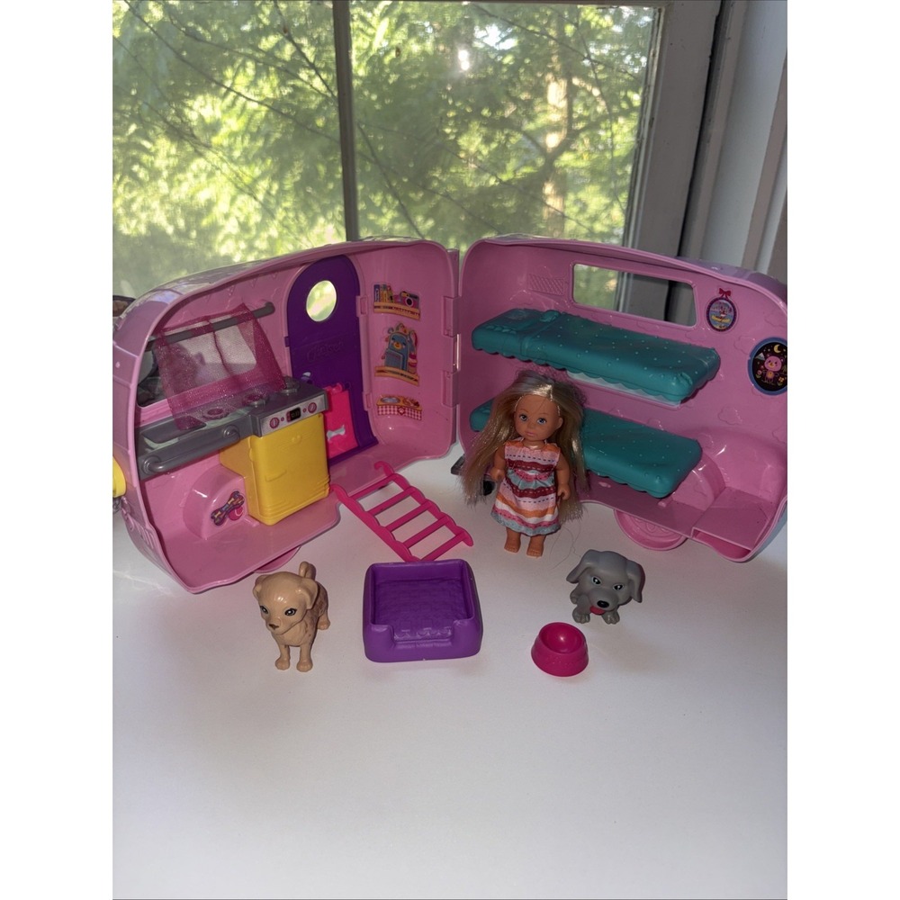 ⭐️  Mattel Barbie Club‎ Chelsea Camper & Doll Play Set With Pups
